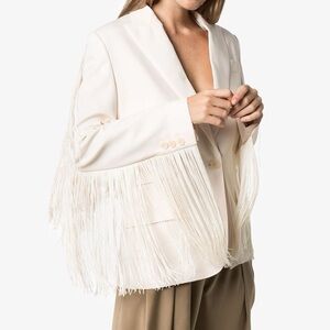 Stella McCartney Cream Fringe Blazer